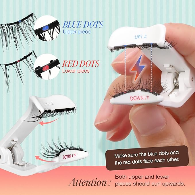 LASHVIEW Upgrade Magnetic Eyelashes with Applicator, Reusable Soft Magnetic Lashes Natural Look with 0.17mm Ultra-Thin Magnets No Glue Needed Easy to Wear and Remove-N01