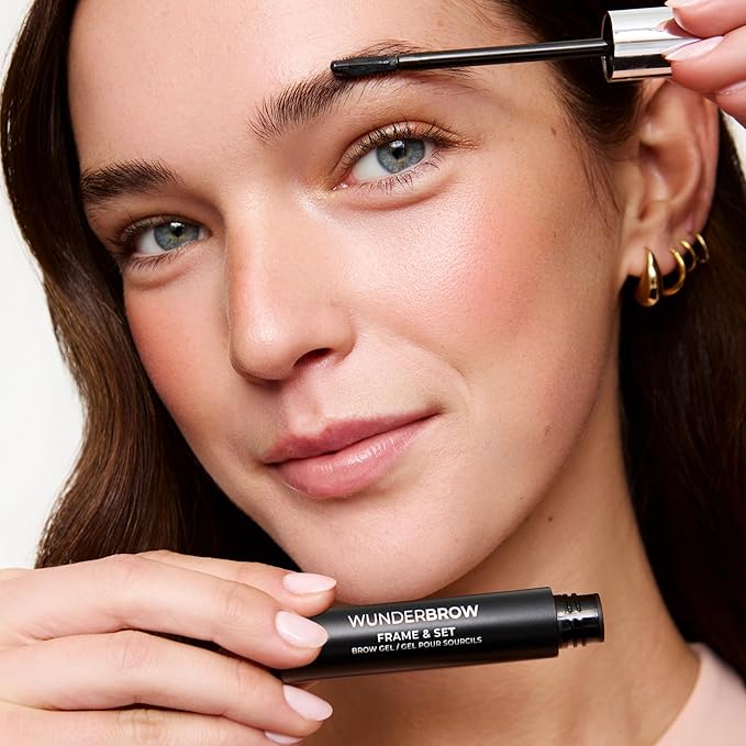 Wunderbrow Frame & Set Brow Gel, Clear Eyebrow Gel for Long-Lasting Flexible Hold, Flake-Free & Zero Residue