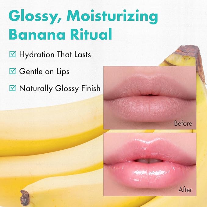 Amuse SEOUL Banana Lip Oil (05 CRANBERRY POP) - Moisturzing Lip Oil Stain, Banana Scent, Hydrating Nourshing Crytal Clear Lip Stain, Lightweight Non-Sticky Glossy Finish, Vegan, Korean Beauty Makeup