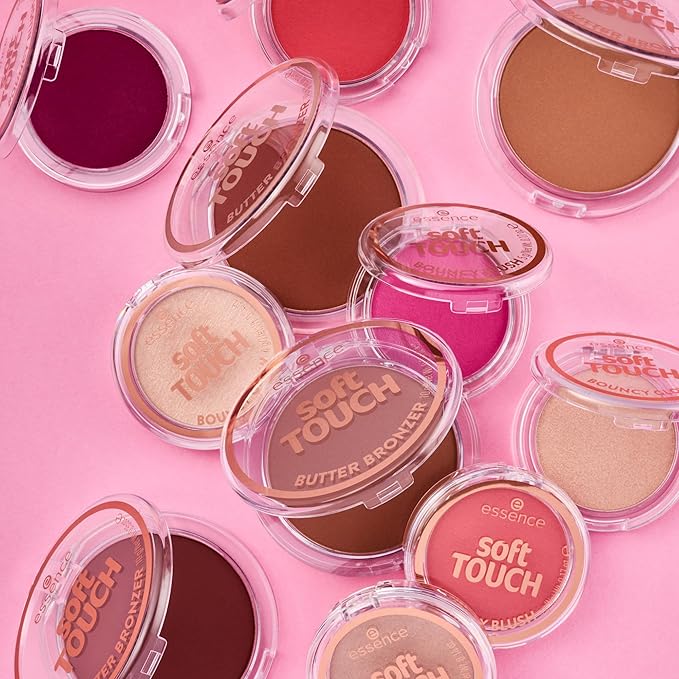 essence | Soft Touch Bouncy Blush | Lightweight, Buildable Cream to Powder Blush | Long-Lasting Natural Flush | Vegan & Cruelty-Free Makeup (20 Electric Peony)