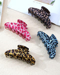 Mesovor 4 Pack Acrylic Hair Clips Claws, Nonslip 3.94" Large Hair Grip Hairclips for Thin and Thick | French Banana Barrettes Hair Strong Hold Hair Jaw Clamps (Pink Leopard)