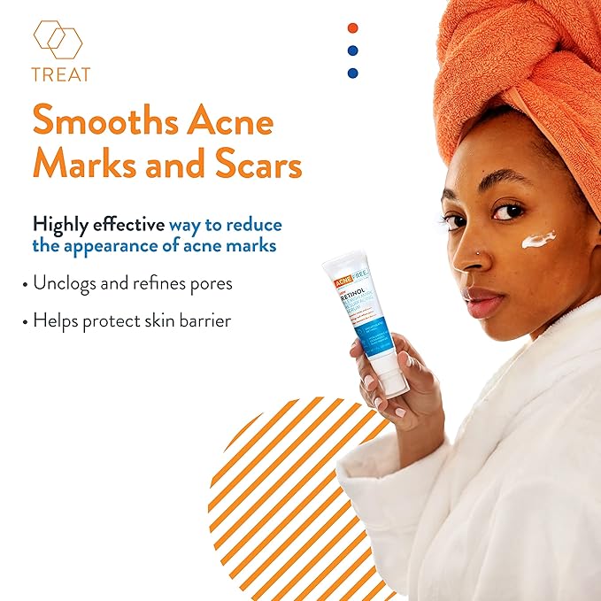 AcneFree Retinol Blemish Mark Resurfacing Serum with Hyaluronic Acid, and Niacinamide | Helps to Reduce the Appearance of Acne Marks | Redness Control | 1 Ounce