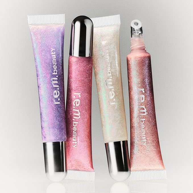 r.e.m. beauty by ariana grande On Your Collar Plumping Lip Gloss | High Shine Plumping Gloss | Hydrating Comfort | Iridescent Duochrome Finish (Jelly Sandals)