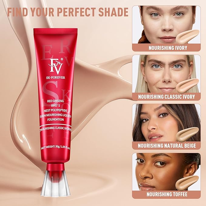 FV 2 Pack Dewy Liquid Foundation Makeup, Waterproof & Lightweight, Natural Finish with Medium Coverage, Hydrating Foundation for Dry and Normal Skin (Nourishing Natural Beige)