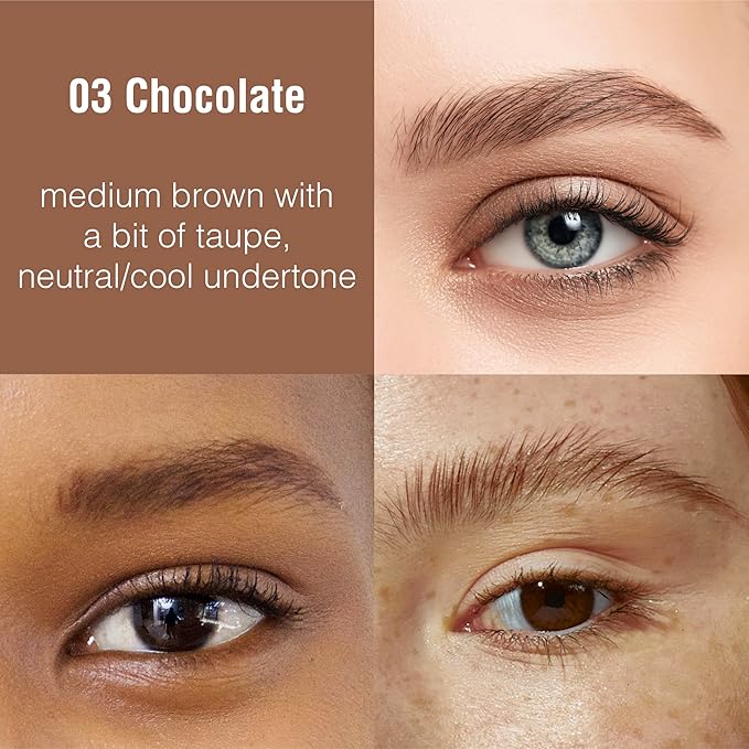Ruby Kisses Go Brow Microblading Eyebrow Pen, Waterproof Eyebrow Pencil for Women, Dual-Ended Liquid Tattoo Brow Pencil With 4-Fork & Precise Brush Tip for Natural Hair-Like Strokes (Chocolate)