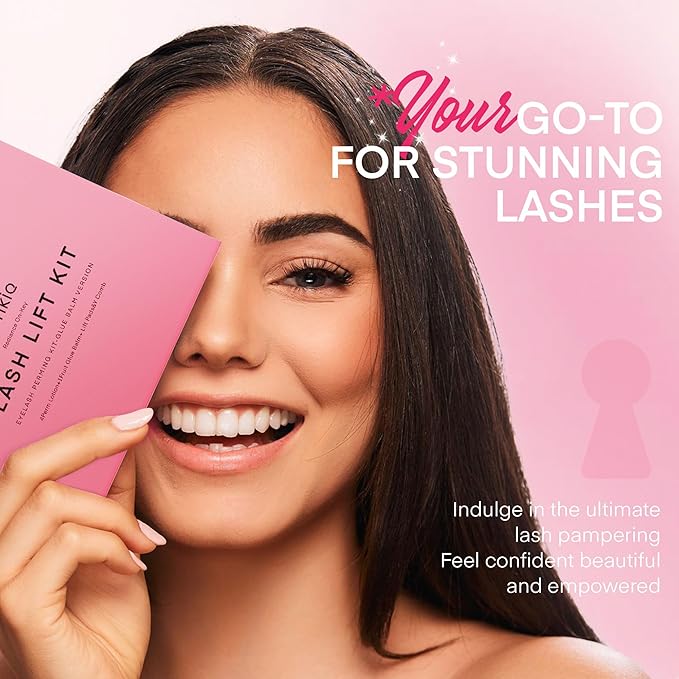 Lash Lift kit at Home Salon: Professional Eyelash Perm Kit for Beginner - Eyelash Eyebrow Curling Set Glue Upgraded Version (Pink)