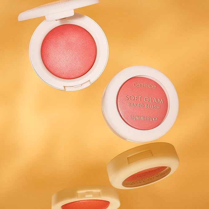 Catrice Soft Glam Baked Blush | Luminous, Lightweight Powder for Buildable Color | Vegan & Cruelty Free (030 | Cheeky Coral)