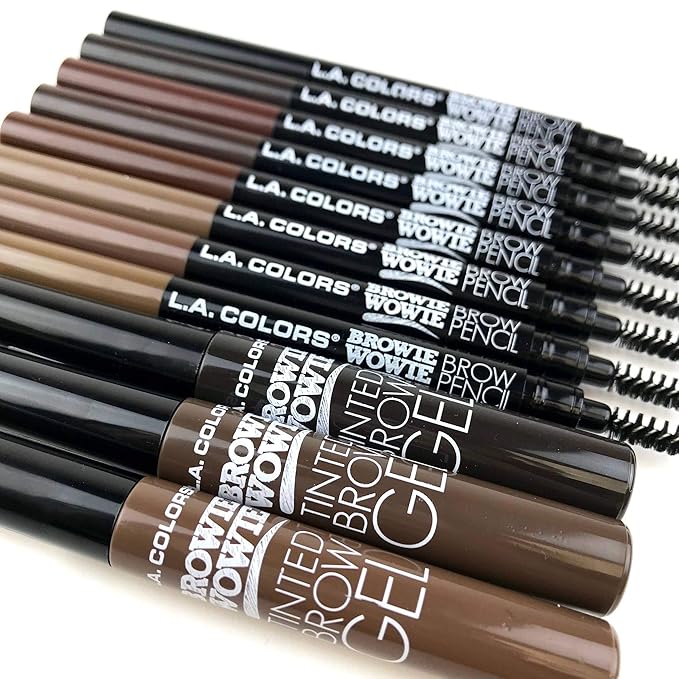 L.A. COLORS Browie Wowie Tinted Brow Gel, Dark Brown CBG413 (Pack of 2)