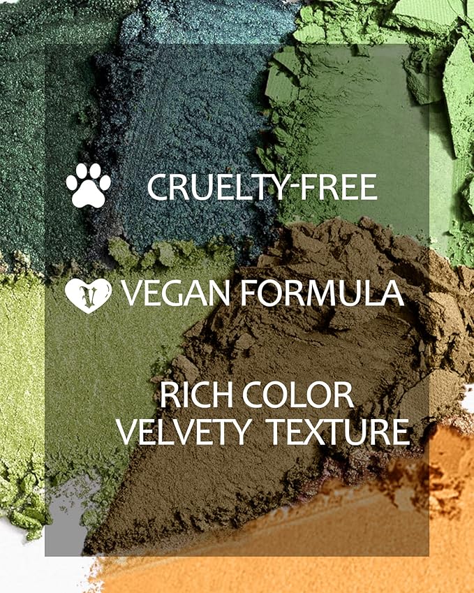 MAKI YIKA Green Eyeshadow Palette Green Eye Shadow for Women Long Lasting Makeup Pigmented & Ultra Blendable Matte Eyeshadows, 9Green
