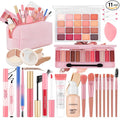 All In One Makeup Kit for Teen Girls Beginners with Foundation,Eyeshadow, Lipstick, Eyeliner, Mascara, Brushes, Bag, Travel Friendly MakeUp Gift Set, Birthday Gifts for Teen Girls, Graduation Gifts