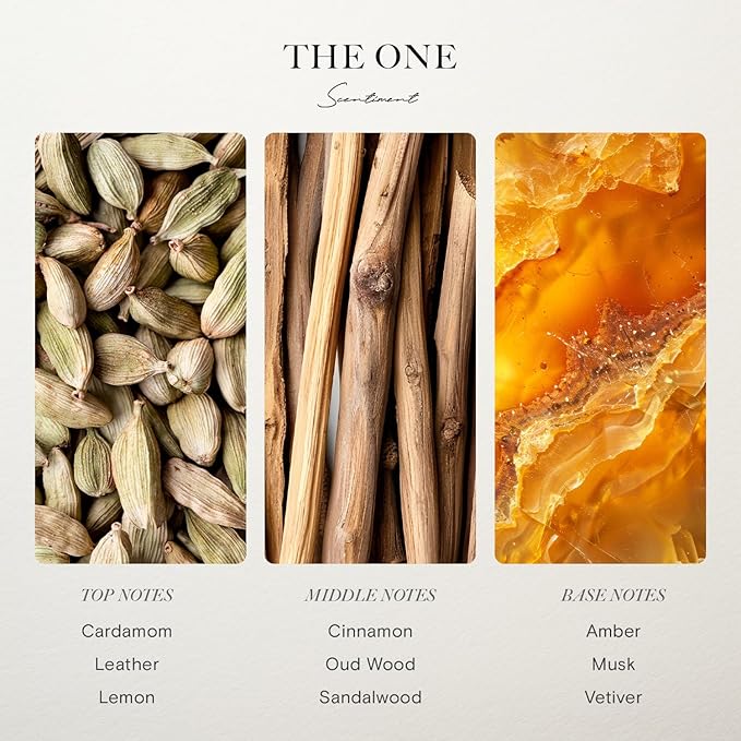 Scentiment The One Diffuser Oil – Cardamom, Leather, Lemon with Cinnamon & Sandalwood Scent for Diffusers, Fragrance Oil – 0.68 fl oz (20 mL)