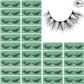 APCYUST Lashes Mink Bulk 30 Pair Wholesale Lashes 5D Fluffy Eyelashes Wholesale Faux Mink Eyelashes Natural Medium Length Fake Lash with Portable Pack (Fluttery 30 Pairs)