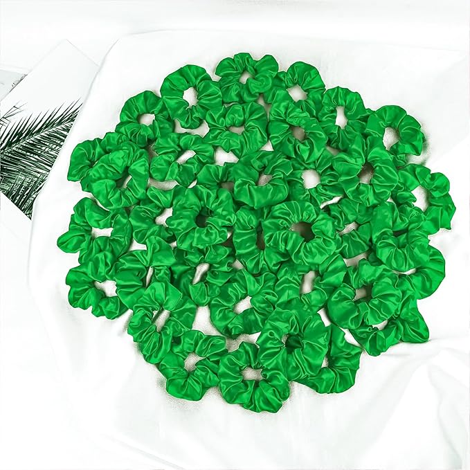 Silk Satin Scrunchies for Women Girls 36 PCS Hair Scrunchies Silk Satin Hair Ties for Thick Hair Bulk Hair Ties Hair Accessories