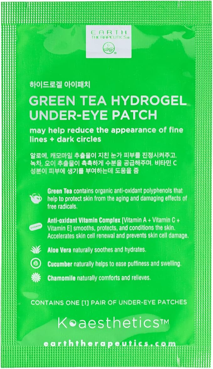 Earth Therapeutics Hydrogel Under-Eye Recovery Patch - – Reduce Wrinkles, Puffy Eyes, Dark Circles – Revitalize & Refresh Your Skin - 5 Pairs (10 Patches)