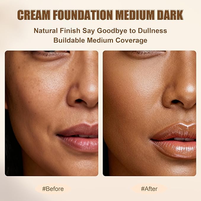HECI BEAUTY Tinted Foundation Stick, Balm to Cream Foundation with Light to Medium Coverage, Infused with Hydrating Ingredients, Medium Dark 04, 0.25 oz
