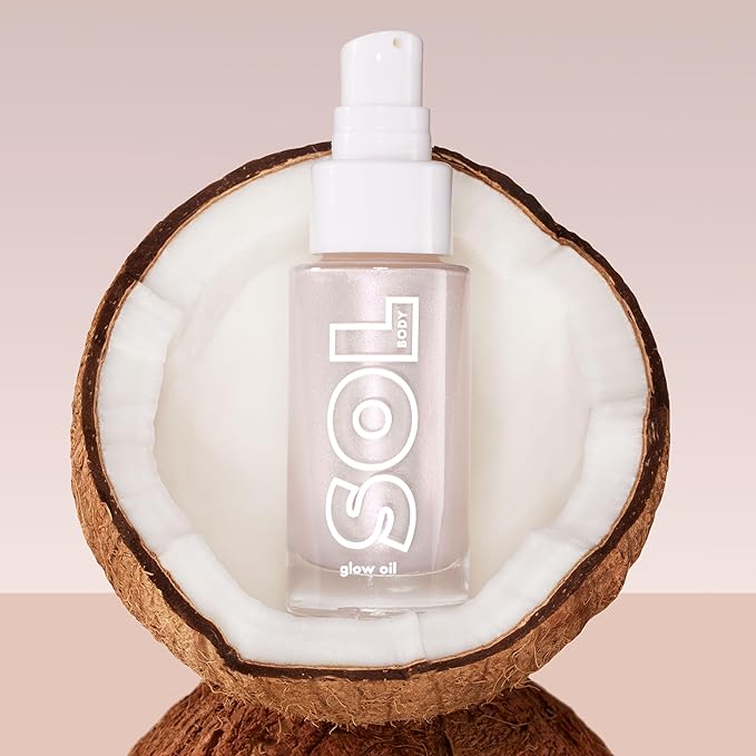 ColourPop SOL Mini Shimmering Dry Oil - Shimmer Body Oil Infused with Coconut, Argan & Marula Oils - Radiance-Boosting Body Care -Nourishes Skin and Leaves a Luminous Finish - Moonstone (0.88 fl oz)