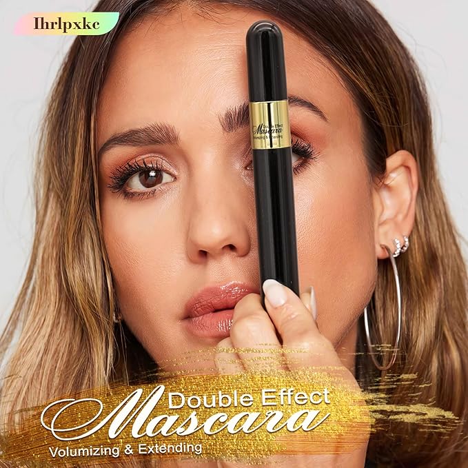 Volume and Length Liquid Mascara - Lengthening & Thickening Softer Fuller Lashes Black Mascara 5x Longer Washable, Curling Eyelashes and Fast Dry, Create Charming Eye Makeup (Black)