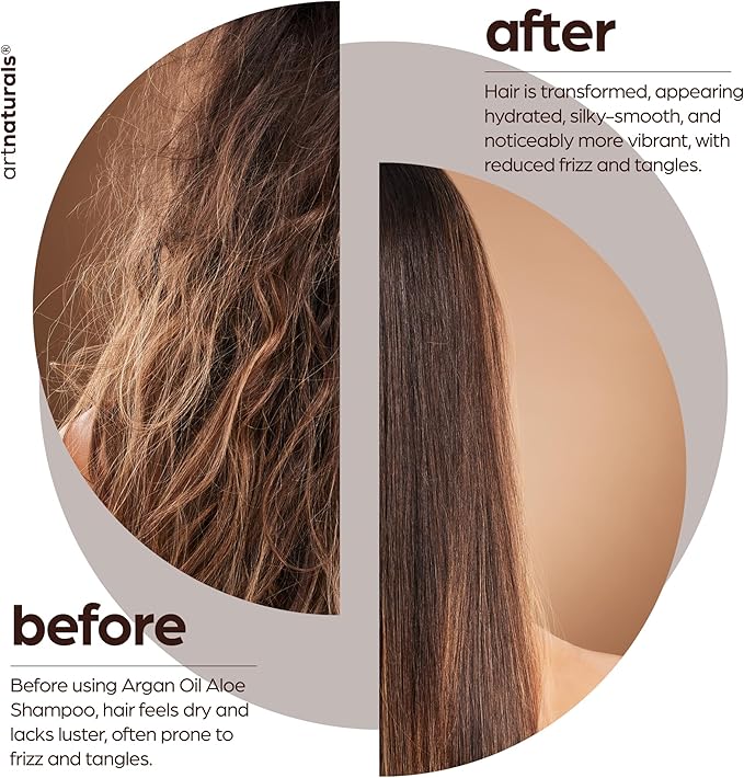Artnaturals Moroccan Argan Oil Shampoo - (16Fl Oz) - Moisturizing, Volumizing Sulfate Free Shampoo for Women, Men and Teens - Used for Colored and All Hair Types, Anti-Aging Hair Care