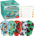 Adhesive Eye Patches for Kids with Lazy Eye, 30+3 Bonus Patches,Adhesive Bandages for Amblyopia 5 Fun Boys Designs (Regular Size)