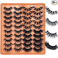 Mink Eyelashes Fluffy Full Long 20MM 25MM Strips Lashes Dramatic Volume Cat Eye Faux Mink Thick Eyelashes 4 Styles Mixed Fake Lashes Pack Bulk YH328