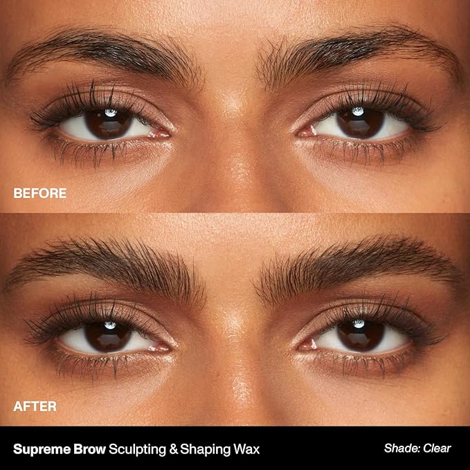 Morphe Supreme Brow Wax - Sculpting & Shaping Eyebrow Wax with a Long-Lasting, Water-Resistant Formula -Designed to Create a Fluffed or Laminated Look - Clear (0.21 oz)