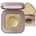 Duochrome Glitter Eyeshadow, Ultra-Fine Color Shifting Metallic Shimmer, High Pigment Holographic Single Eye Makeup, Long Lasting & Buildable Eye Shadow (#8 Amber Gold Shimmer)