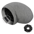 LULUSILK Mulberry Silk Bonnet for Sleeping Women, Real Silk Sleep Cap for Curly Hair and Braids, Pure Head Wrap with Scrunchies, Grey