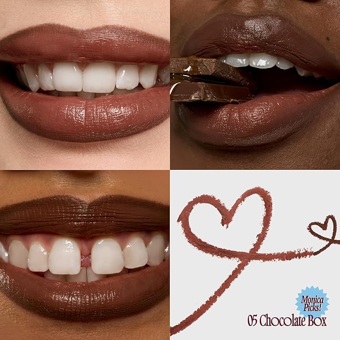 fwee Long Lasting Dual Coloring Stick Lip Liner, Chocolate Box | All-in-one dual stick, Retractable Lip Liner Lipstick Combo, Satin Finish | Smooth glide, Smudge-proof | 1.2g (05 Chocolate Box)
