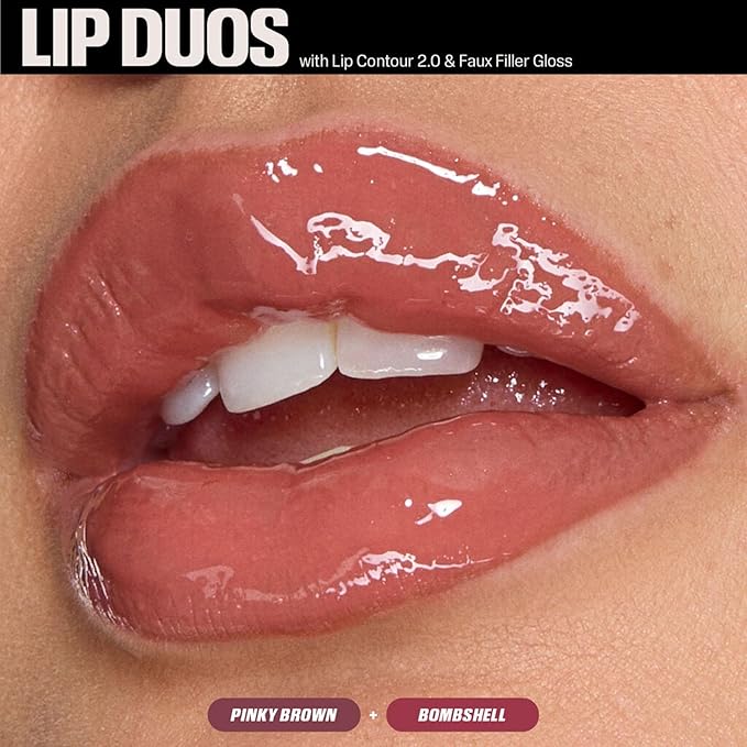 Huda Limited Edition Pink Kit Juicy Bombshell Lip Duo - Lip Pencil and Lip Gloss - Travel Size