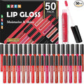 AZEN 50 Pack Lip Gloss Bulk Set, Shimmery Lip Gloss for Women and Girls With Rich Varied Colorsc