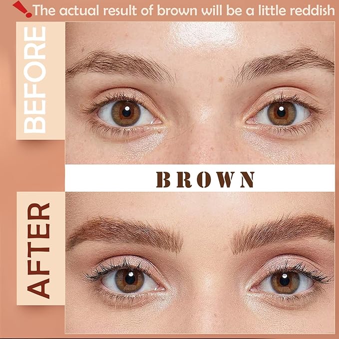 Lash Color Kit, At Home DIY Eyebrow & Eyelash Color Set, Instant Results with Natural Ingredients, Safe & Easy to Use, Temporary Color up to 2 Weeks (Brown)