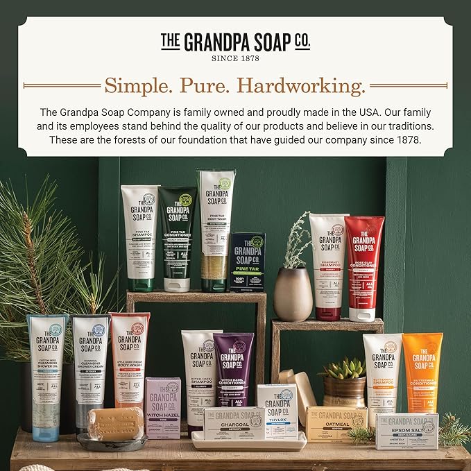 The Grandpa Soap Company Buttermilk Conditioner - Nourishing Formula to Help Strengthen and Hydrate Hair, With Coconut Oil & Silk Protein, Vegan, Sulfates and Parabens Free, 8 Fl Oz, 2 Pack