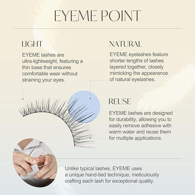 EYEME Eyelash NO.31 – 5 Pack Set, Flared & Voluminous False Eyelashes, Wispy Cat Eye Lashes for an Open-Eye Effect, Lightweight & Soft for All-Day Wear, K-Beauty