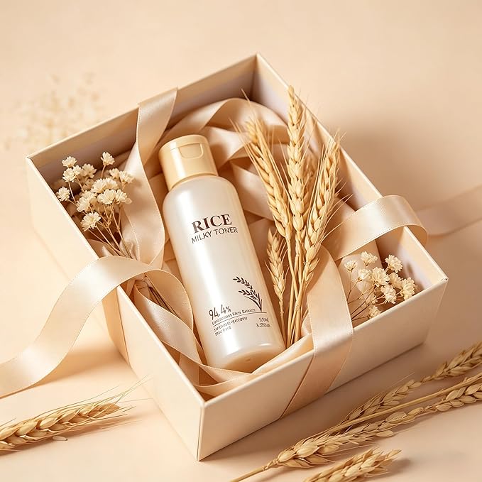 Rice Toner, Natural Rice Essence, Rice Water Deep Hydration, Non-Greasy, Soothing & Moisturizing Facial Toner, Korean Skin Care Toner Suitable for All Skin Types 100ml (3.38fl.oz.)