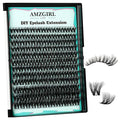 Lash Clusters 3D Effect Cluster Eyelash Extensions 144pcs D Curl Eyelash Clusters False Eyelashes Soft Comfortable Individual Lashes DIY Lash Extensions with Thin Band (Gloom, D-10-18mm)