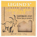 Legend's Creek Farm Goat Milk Soap - Cleansing Moisturizing Bar for Hands and Body - 5 Oz Creamy Lather, Nourishing, Gentle Natural Soap for Sensitive Skin (Oatmeal, Milk & Honey, Pack of 1)
