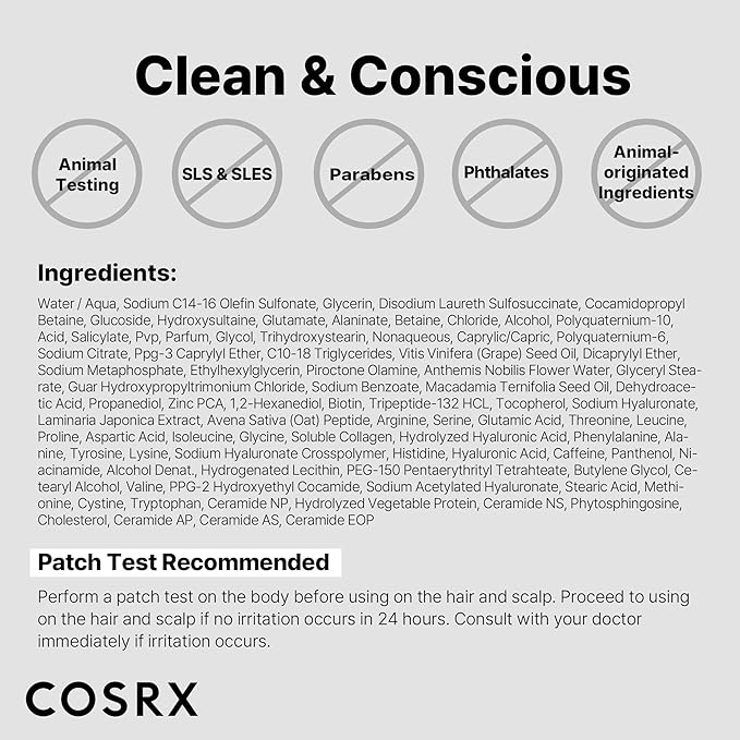 COSRX PEPTIDE 132 Hair Care Kit - Shampoo, Treatment & Oil Serum, Bond Repair Hair Gift Set for Damaged, Dry Hair, Scalp Treatment for Dandruff, Dry & Itchy Scalp, Mothers day gitfs for women