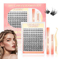 Natural Lash Clusters Filt DIY Lash Extension Kit and Wispy Eyelash Clusters 8-16mm with Bond, Seal, and Remover D Curl Lashes Clusters Invisible Band False Eyelashes Kit