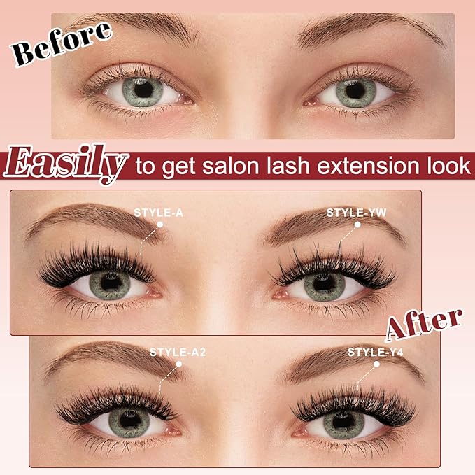Higu clace Magnetic-Eyelashes with Applicator 4 Pairs Magnetic-Lashes Natural Look Wispy Magnet Lashes Easy to Wear and Remove（DJCX-A03)