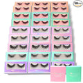 27Pairs 5D Faux Mink Lashes - Fluffy Wispy Cat Eye Strip Lashes 14-18mm D Curl, Easy to Apply for Beginners & Professionals, Natural to Dramatic Look Like Extensions