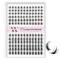 Fairy Lash Clusters 144pcs DIY Wispy Manga Style Natural Look Manga Eyelash Clusters D Curly Cluster Eyelash Extensions Individual Anime Lash Extension with Invisible Thin Band(8-16mm-Mixed)