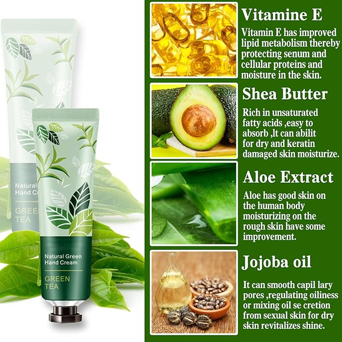 5 Pack Natural Plant Fragrance Hand Cream for Dry Hands,Moisturizing Hand Care Cream Hand Lotion Travel Gift Set,Travel Size Hand Lotion Set for Men and Women-30ml
