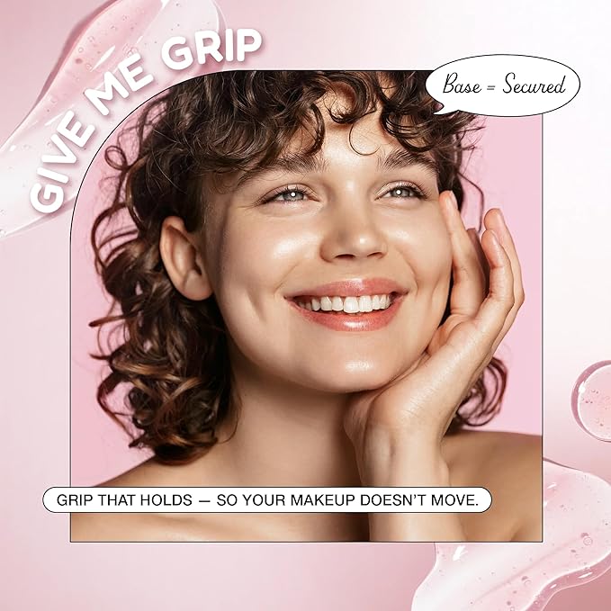 KimChi Chic Beauty Give Me Grip Gel Face Primer with PDRN, Niacinamide & Hyaluronic Acid, Hydrating Face Makeup Base for Long-Wear Hold, Smooth Luminous Finish, Korean Makeup Primer, 0.84 fl oz