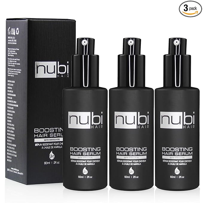 Silky Smooth Hair Serum for All Hair Types, Contains Marula Oil, Aloe Vera and Vitamin E, Non-Greasy Formula, Boosts Shine and Promotes Hair Growth, 2 Fl. Oz. / 60 Ml. (3 Pack)