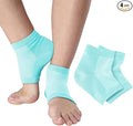 NatraCure Vented Moisturizing Gel Heel Sleeves - (2 Pairs of Skin Softening Footcare Treatment Socks for Cracked Heels, Dry feet, Foot calluses, Rough Heel Socks - (608-M RET2PK) - Size: Regular