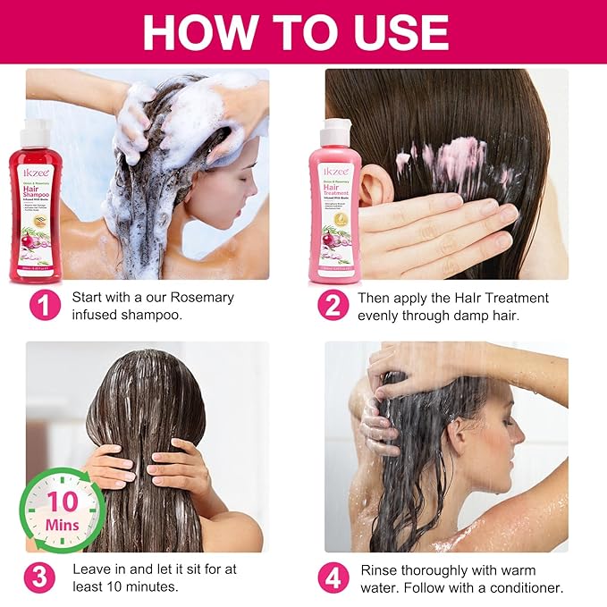 Onion Biotin and Rosemary Shampoo and conditioner Treatment Set, All Hair Types Conditioner Hair Care, Thinning Hair, Reduce Hair Loss -Soft and Shine - Promotes Growth for Fuller Healthier