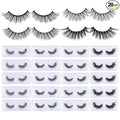 MAGEFY 20 Pairs 4 Styles Eyelashes, 7mm-18mm Lashes Natural Look to Dramatic False Eyelashes with Portable Boxes,Style-1