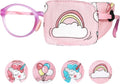 Astropic Cotton & Silk Eye Patch for Kids Glasses (Left Eye, Rainbow)
