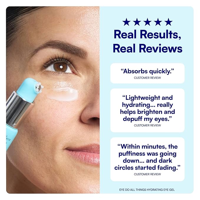 Bliss Eye Do All Things Hydrating Eye Gel Depuff & Brighten Straight-from-the-Spa Paraben Free, Cruelty Free 0.7 fl oz