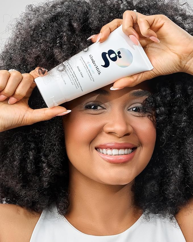 Ginger Milk Hair Gloss Clear Shine and Color-Enhancing Treatment with Hyaluronic Acid, Semi-Permanent Color for Dull & Dry Hair Sulfate Free | BE BRIGHT 5 Fl Oz | 150 ml
